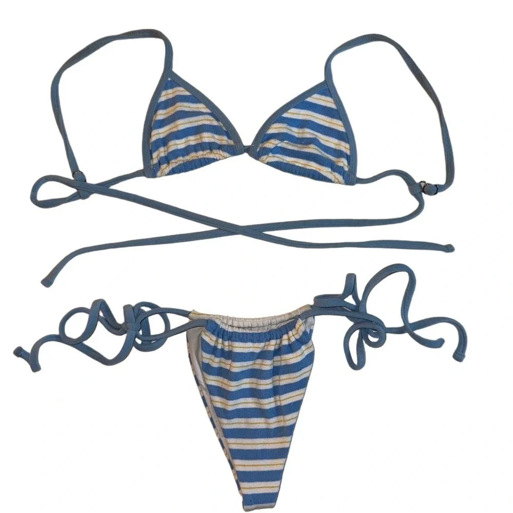 Frankies Bikinis Ashbury Stripe Bikini Set - Size S/M